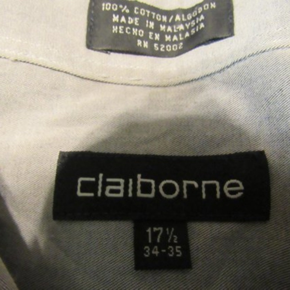 ▪️🐺▪️ Classic Vintage Mens Silver Grey Long Sleeve Shirt-17.5 - Picture 6 of 6